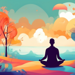 Create an image of a person practicing one of the effective strategies for stress management mentioned in the article, such as mindfulness meditation, exercise, deep breathing, spending time in nature, or journaling. The image should capture a serene and calming scene that conveys a sense of relaxation and peace.
